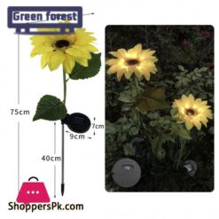 Green forest Garden Lights Swing Solar Sunflowers Outside Garden Lawn Light