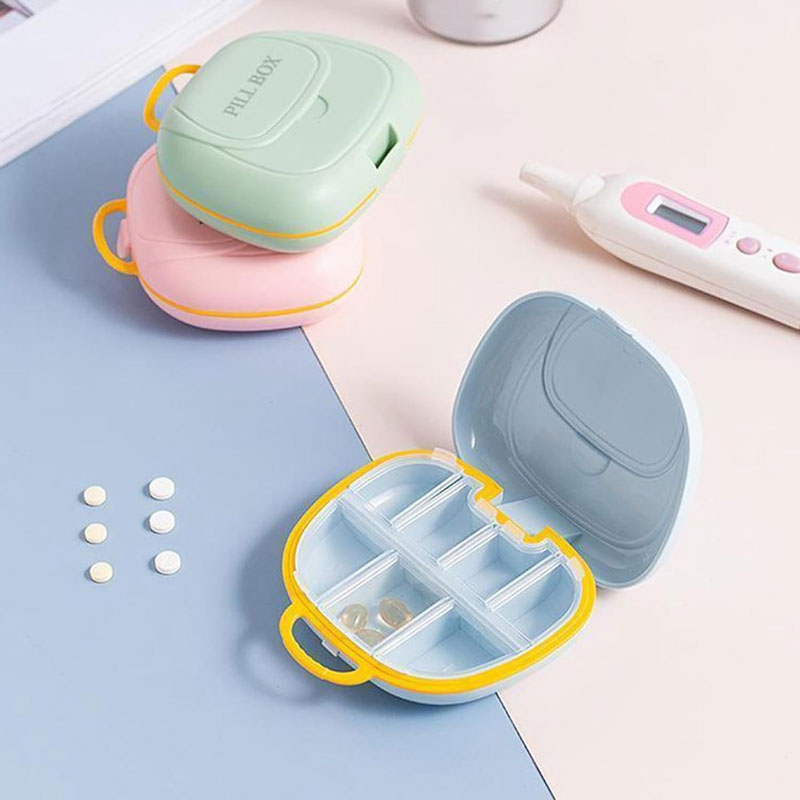 Hand Bag Design 7 Compartment Pill Box Medicine Tablet Holder Dispenser