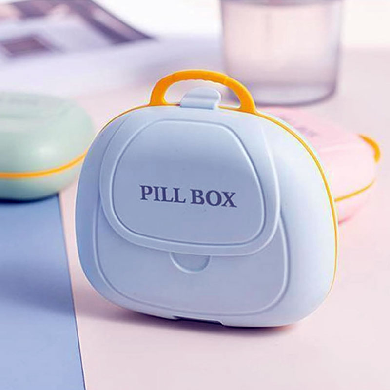 Hand Bag Design 7 Compartment Pill Box Medicine Tablet Holder Dispenser
