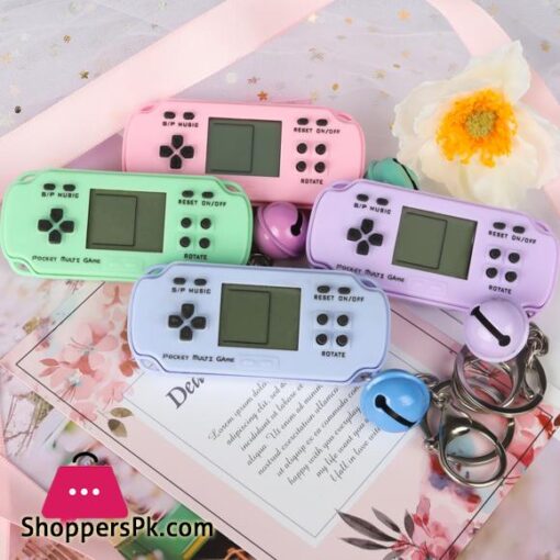 Keychain Toy Trendy Exquisite Workmanship Novel Gift Mini Game Console Keychain for Kids