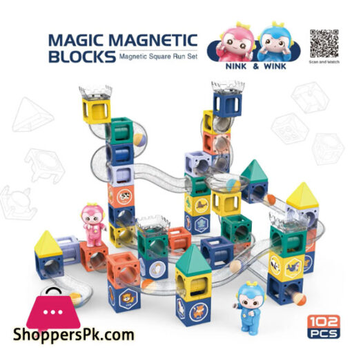 Magical Magnet and Plastic Building Blocks Environmental Magnetic Toy 102 Pcs