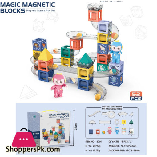 Magical Magnet and Plastic Building Blocks Environmental Magnetic Toy 52 Pcs
