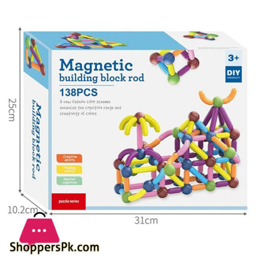 Magnetic Building Block Rod 138 PCS