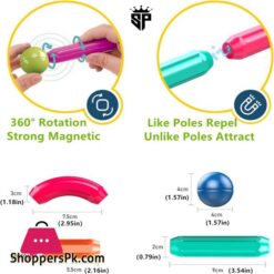 Sp Dealz Magnetic Stick Magnetic Balls And Rods Set Building Sticks Blocks Magnetic Blocks Stem Stacking Magnetic Toys Magnet Educational Toys For Kids Boys And Girls 25Pcs