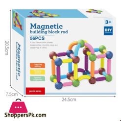 Magnetic Building Block Rod 56 Pcs