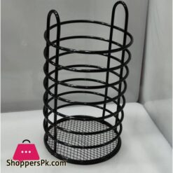 Metal Round Stainless Steel Cutlery Holderkitchen Utensil Holder Utensil Pot