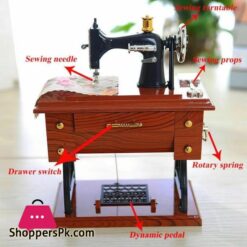 Music Box Sewing Machine Music Box European Crafts Retro Sewing Clockwork Home Crafts Decoration Creative Birthday Gift