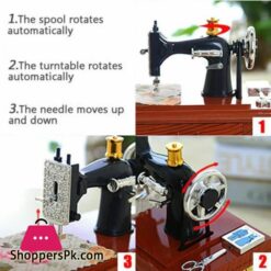 Music Box Sewing Machine Music Box European Crafts Retro Sewing Clockwork Home Crafts Decoration Creative Birthday Gift