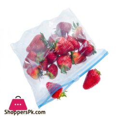 Pack Of 10 Food Storage Freezer Bags With Zip Lock Slider Airtight And Leak Proof Plastic 1 Liter Kg Each