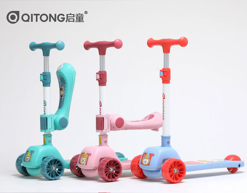 Seat Children Scooter 3 In 1 Scooter Children'S Folding Scooter Cycle Children'S Toy Scooter Balance Bike