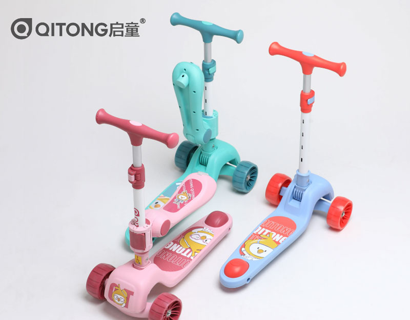 Seat Children Scooter 3 In 1 Scooter Children'S Folding Scooter Cycle Children'S Toy Scooter Balance Bike