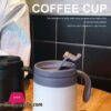 Stainless Steel Coffee Mugs Hot Cold 350ml500ml Drinkware Water Cups Thermos Insulation With cover and Handle Travel Tea Mug