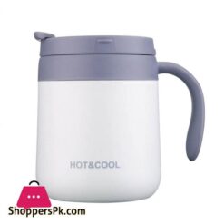 Stainless Steel Coffee Mugs Hot Cold 350Ml500Ml Drinkware Water Cups Thermos Insulation With Cover And Handle Travel Tea Mug