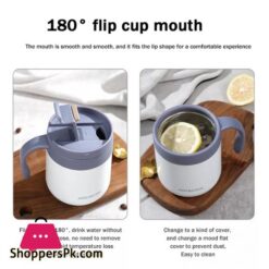 Stainless Steel Coffee Mugs Hot Cold 350Ml500Ml Drinkware Water Cups Thermos Insulation With Cover And Handle Travel Tea Mug