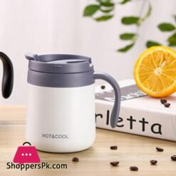 Stainless Steel Coffee Mugs Hot Cold 350Ml500Ml Drinkware Water Cups Thermos Insulation With Cover And Handle Travel Tea Mug