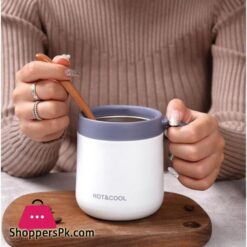 Stainless Steel Coffee Mugs Hot Cold 350Ml500Ml Drinkware Water Cups Thermos Insulation With Cover And Handle Travel Tea Mug