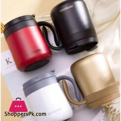 Stainless Steel Coffee Mugs Hot Cold 350Ml500Ml Drinkware Water Cups Thermos Insulation With Cover And Handle Travel Tea Mug