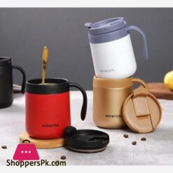 Stainless Steel Coffee Mugs Hot Cold 350Ml500Ml Drinkware Water Cups Thermos Insulation With Cover And Handle Travel Tea Mug