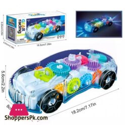 Transparent 3D Concept Gear Racing Car With Lighting Sound Toy For Kids