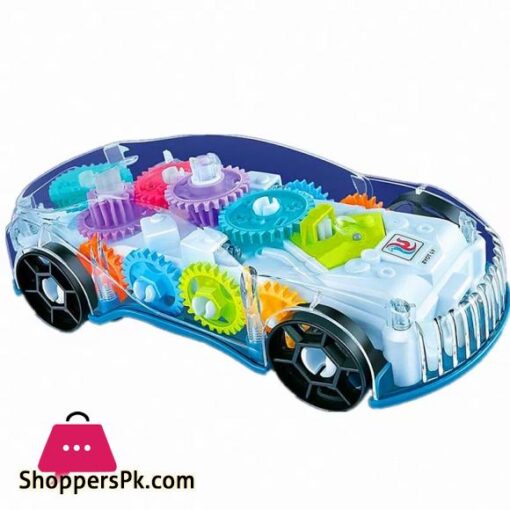 Transparent 3D Concept Gear Racing Car with lighting Sound Toy for Kids