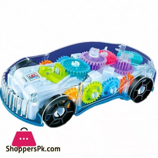 Transparent 3D Concept Gear Racing Car with lighting Sound Toy for Kids