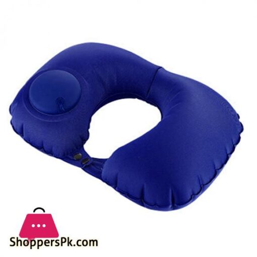 U Shaped Pillow Portable Travel Automatic Inflatable Pillow Flocking U Pillow Daily Necessities Portable U Shaped Pillow