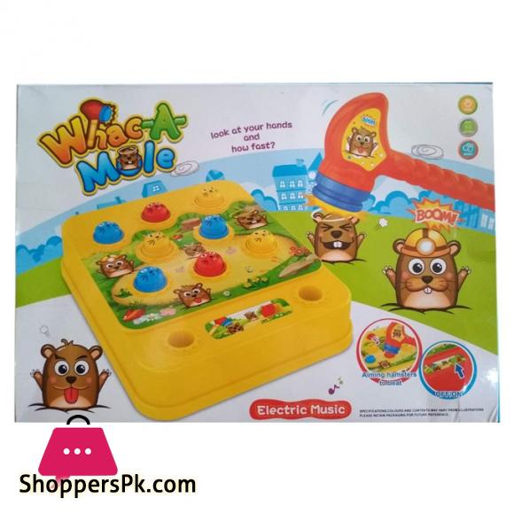Whac-A-Mole Electronic Toy With Hammer Challenge Game Toy For Kids 7 Whac A Mole Electronic Toy With Hammer Challenge Game Toy For Kids