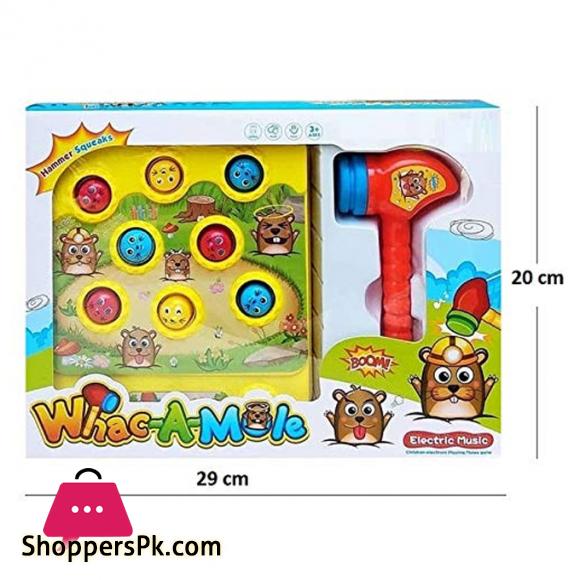 Whac-A-Mole Electronic Toy With Hammer Challenge Game Toy For Kids 8 Whac A Mole Electronic Toy With Hammer Challenge Game Toy For Kids