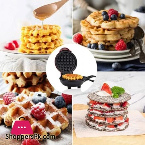 Waffle Maker Stainless Steel Non Stick Electric Iron Machine for Individual Belgian Waffles 350 Watts