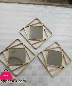 Wall Mirror Set Of 3 Pcs Plastic Meterial 10 Inch Square Desgin 8 Wall Mirror Set Of 3 Pcs Or 4 Pcs Plastic Meterial 10 Inch Square Desgin