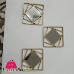 Wall Mirror Set Of 3 Pcs Or 4 Pcs Plastic Meterial 10 Inch Square Desgin