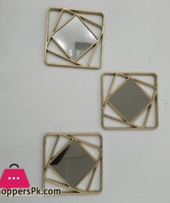 Wall Mirror Set Of 3 Pcs Plastic Meterial 10 Inch Square Desgin 9 Wall Mirror Set Of 3 Pcs Or 4 Pcs Plastic Meterial 10 Inch Square Desgin