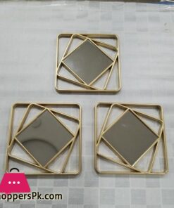 Wall Mirror Set Of 3 Pcs Plastic Meterial 10 Inch Square Desgin 11 Wall Mirror Set Of 3 Pcs Or 4 Pcs Plastic Meterial 10 Inch Square Desgin