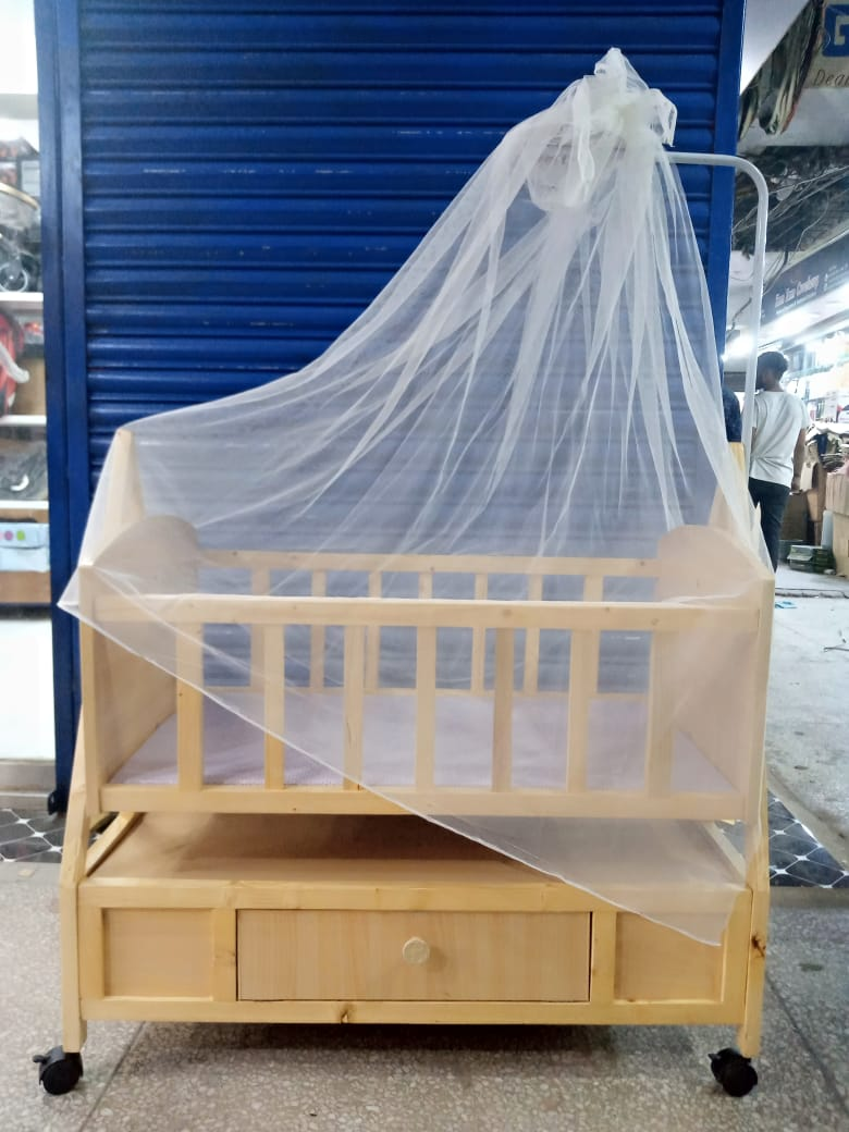 Baby Wooden Cradling Swing Cot