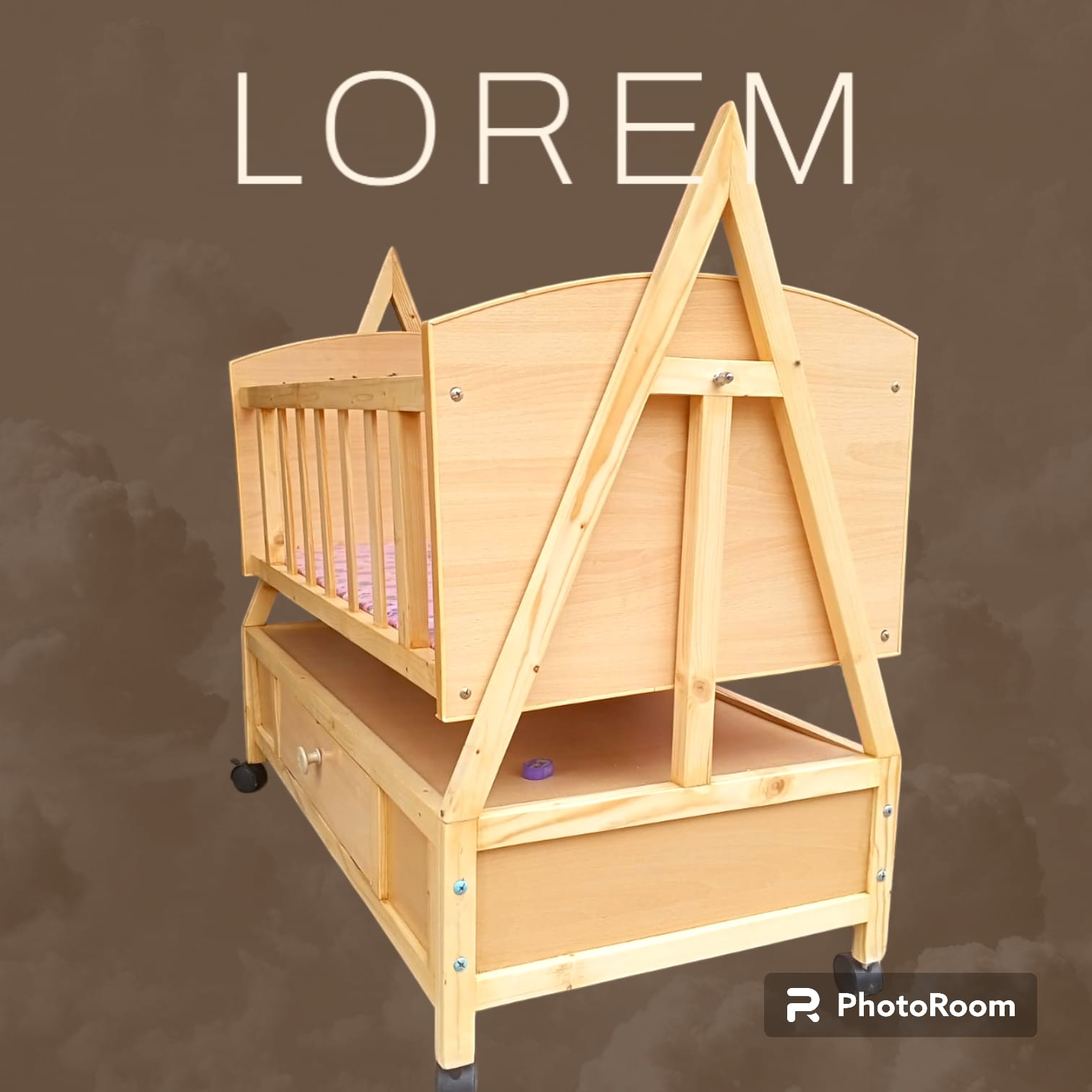 Baby Wooden Cradling Swing Cot