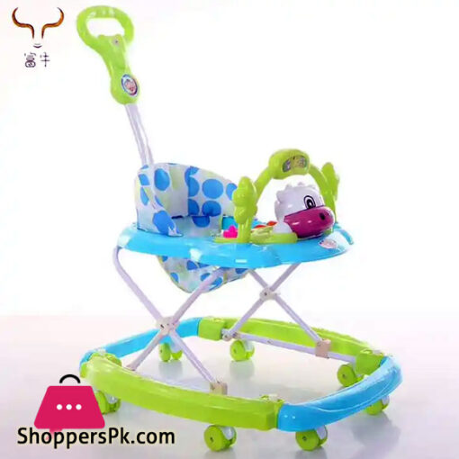 Babycare Baby Walker with Adjustable Height and Push Handle Bar Multi