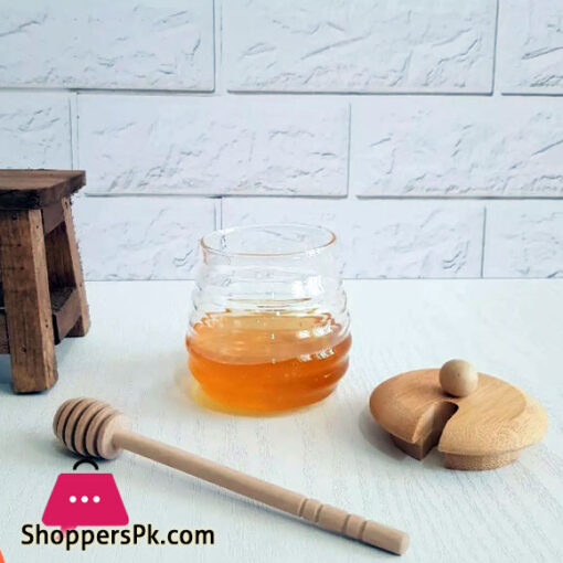 Bamboo Wood Lid Honey Pot