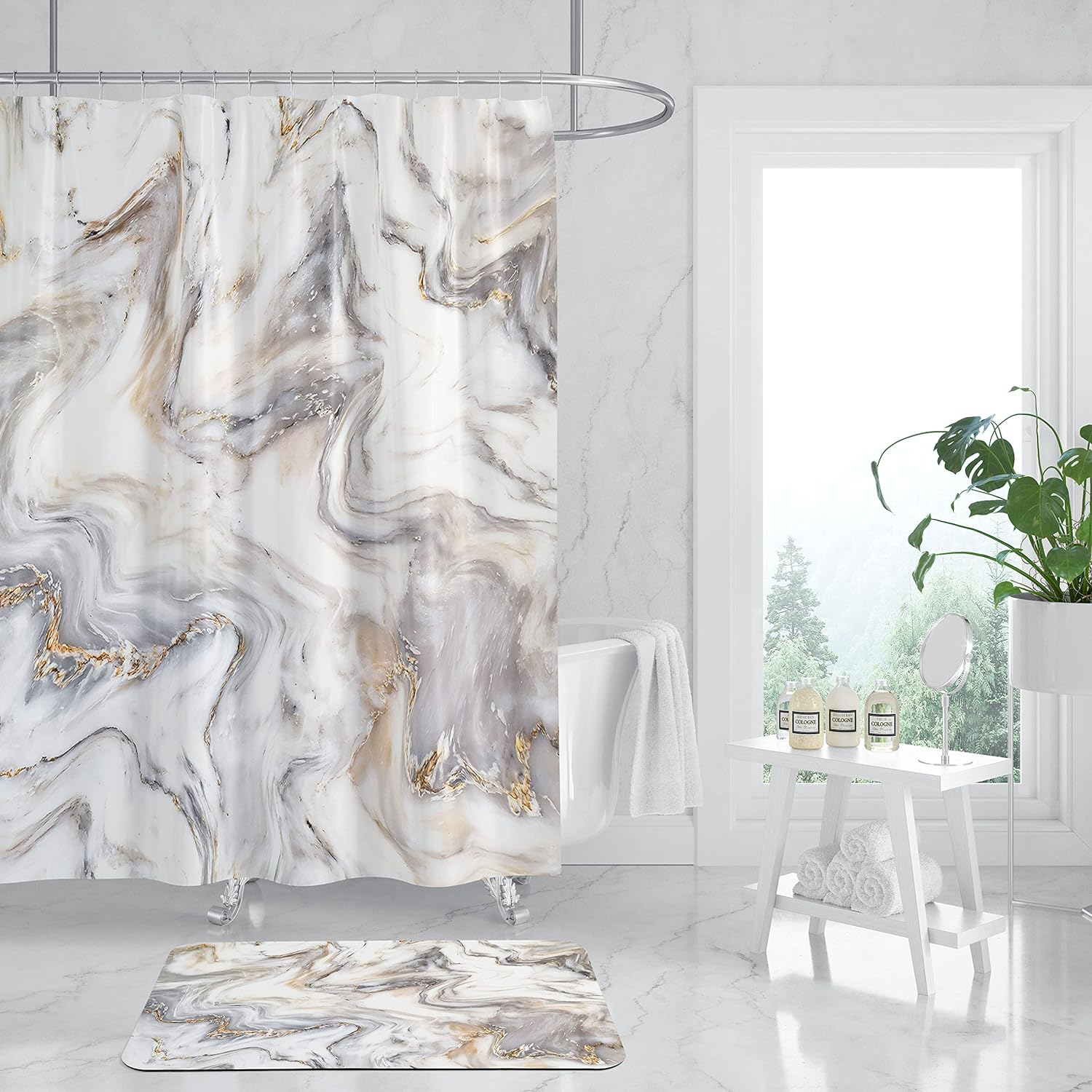 Bath Mat Rug Set 1 Piece Super Absorbent Quick Dry Bathroom Rug Set Non Slip Rubber Backed Bathroom Floor Mat For Tub Shower