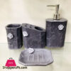 Beautiful Flower Design Ceramic Bathroom Set Of 4 Pcs