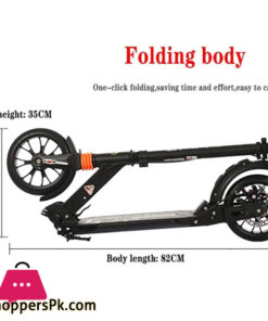Big Wheel Scooter Youth Adult Scooter With Disc Brakes Double Shock Absorption, Foldable Commuter Scooter, Load 150Kg (Non-Electric) 34 Big Wheel Scooter Youth Adult Scooter With Disc Brakes Double Shock Absorption, Foldable Commuter Scooter, Load 150Kg (Non-Electric) - Image 2