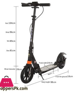Big Wheel Scooter Youth Adult Scooter With Disc Brakes Double Shock Absorption, Foldable Commuter Scooter, Load 150Kg (Non-Electric) 35 Big Wheel Scooter Youth Adult Scooter With Disc Brakes Double Shock Absorption, Foldable Commuter Scooter, Load 150Kg (Non-Electric) - Image 3