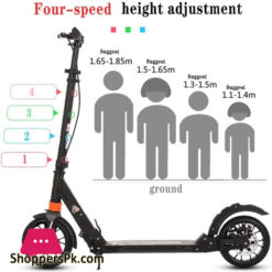 Big Wheel Scooter Youth Adult Scooter With Disc Brakes Double Shock Absorption, Foldable Commuter Scooter, Load 150Kg (Non-Electric) 14 Big Wheel Scooter Youth Adult Scooter With Disc Brakes Double Shock Absorption, Foldable Commuter Scooter, Load 150Kg (Non-Electric)