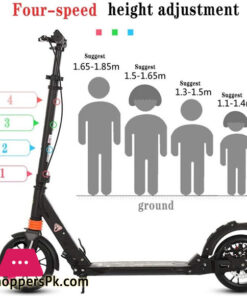 Big Wheel Scooter Youth Adult Scooter With Disc Brakes Double Shock Absorption, Foldable Commuter Scooter, Load 150Kg (Non-Electric) 38 Big Wheel Scooter Youth Adult Scooter With Disc Brakes Double Shock Absorption, Foldable Commuter Scooter, Load 150Kg (Non-Electric) - Image 6
