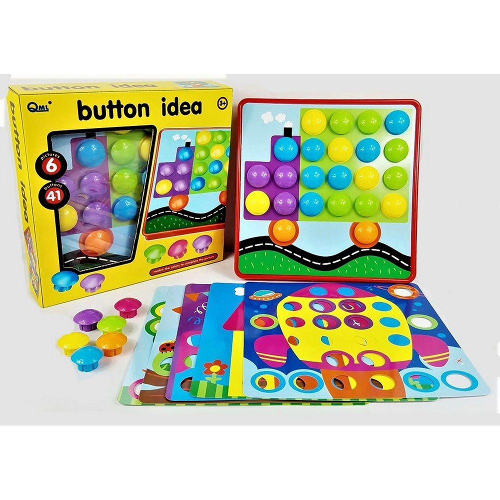 Button Idea Toy For Kids, 12 Pictures, 45 Buttons 8 Button Idea Toy For Kids, 12 Pictures, 45 Buttons
