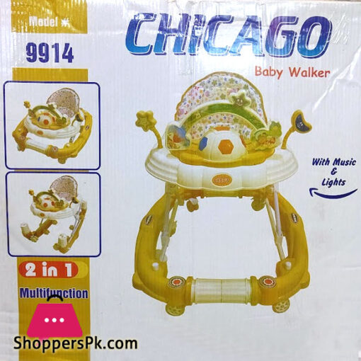CHICAGO Baby Walker With Music Lights Walker + Rocker