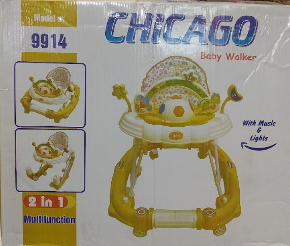 Chicago Baby Walker With Music Lights Walker + Rocker