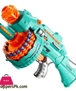 Children's Electric Continuous Shooting Gatling Toy Gun Soft Bullet Suction Cup Bullet BB Gun For Kids Gift