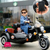 Children'S Motorcycle Electric Tricycle Double Seat Parent-Child Toy Car Seat Perambulator Scooter For Kids