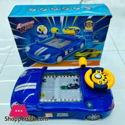 Children'S Racing Car Adventure Steering Wheel Electric Desktop Game Avoid Simulated Driving Educational Toys