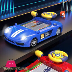Children'S Racing Car Adventure Steering Wheel Electric Desktop Game Avoid Simulated Driving Educational Toys